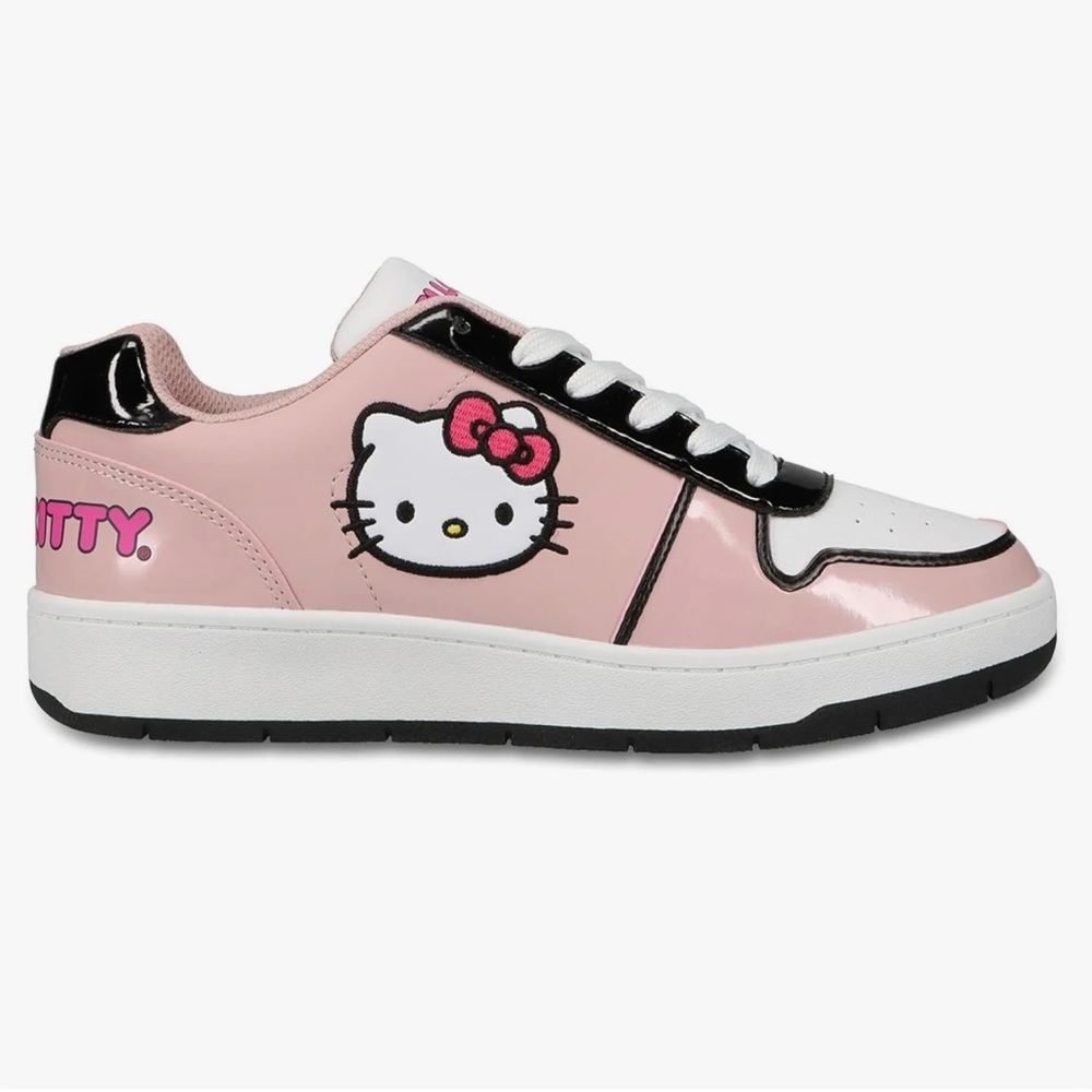 Hello Kitty Women's Pink Court Sneakers Low Top Shoes Kawaii